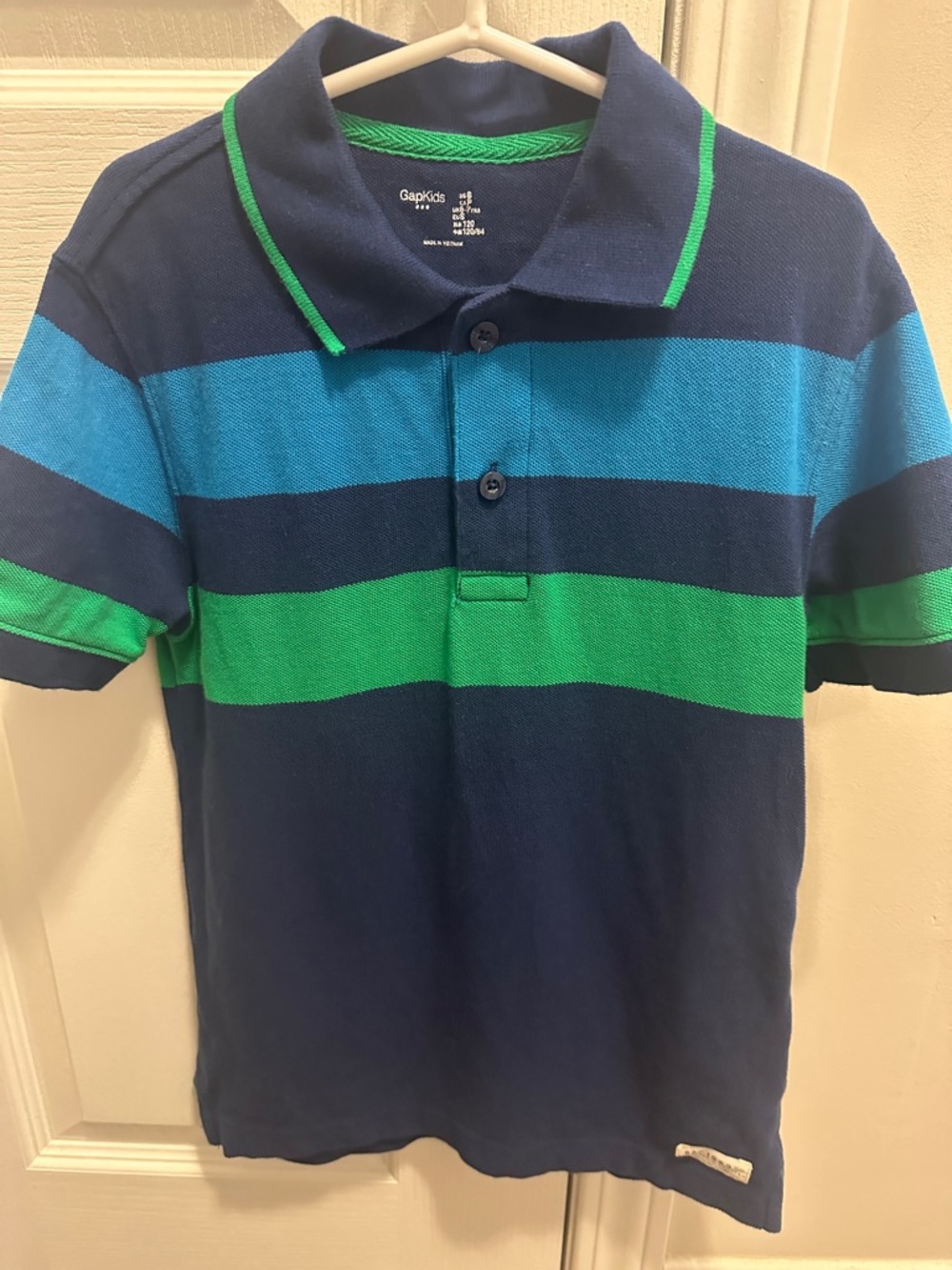 🎉BUNDLE 10 for $50🎉 GAP Boys' Navy, Blue & Green Striped Polo Shirt